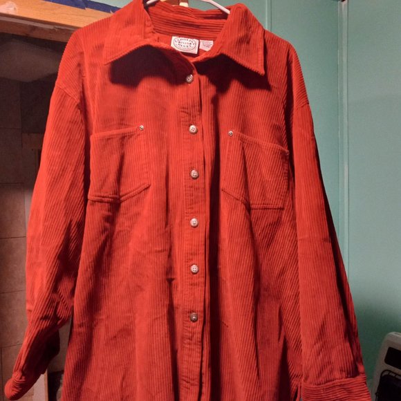 Carolina Plue Blues Corduroy Shacket - Picture 1 of 3